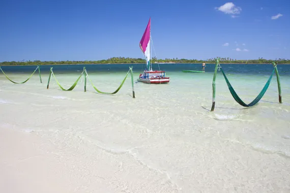 Redes sobre a água, em Jericoacoara